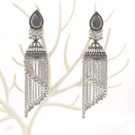 Load image into Gallery viewer, Tribal Chain Drop Jhumka Earrings