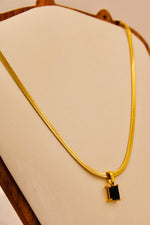 Load image into Gallery viewer, Midnight Baguette Necklace