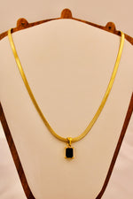 Load image into Gallery viewer, Midnight Baguette Necklace