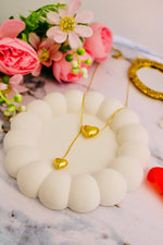 Load image into Gallery viewer, Ruvique Golden Twin Heart Drop Necklace