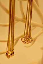 Load image into Gallery viewer, Ruvique Golden Cascade Tassel Earings