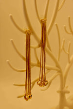 Load image into Gallery viewer, Ruvique Golden Cascade Tassel Earings