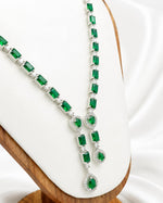 Load image into Gallery viewer, AD Emerald Green Elegance Necklace Set