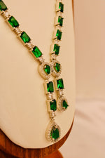 Load image into Gallery viewer, AD Emerald Green Elegance Necklace Set