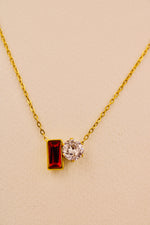 Load image into Gallery viewer, Crimson Gem Duo Necklace