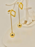 Load image into Gallery viewer, Ruvique Golden Orbit Drop Earings