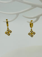 Load image into Gallery viewer, Crystal Cross Glow Earrings