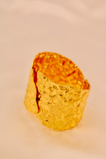 Load image into Gallery viewer, Textured Gold Statement Cuff