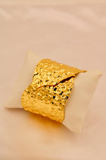 Load image into Gallery viewer, Textured Gold Statement Cuff
