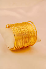 Load image into Gallery viewer, Golden Thread Wide Cuff