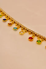 Load image into Gallery viewer, Multicolour Crystal Drop Anklet