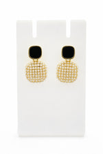 Load image into Gallery viewer, Ruvique Midnight Pearl Cluster Drop Stud Earrings