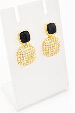 Load image into Gallery viewer, Ruvique Midnight Pearl Cluster Drop Stud Earrings