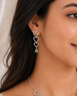 Load image into Gallery viewer, Linked Hearts Mint Aqua Drop Set