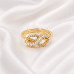 Load image into Gallery viewer, Radiant Leaf Crystal Ring