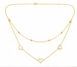 Load image into Gallery viewer, Double Layer Heart Charm Necklace