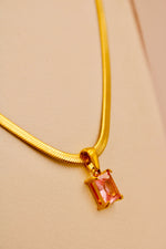 Load image into Gallery viewer, Pink Glow Pendant Necklace