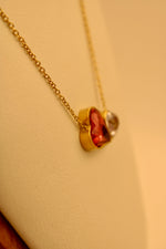Load image into Gallery viewer, Ruvique Ruby Heart Duo Necklace