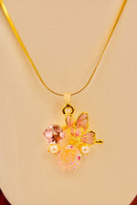 Load image into Gallery viewer, Blush Butterfly Pendant Necklace