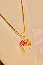 Load image into Gallery viewer, Violet Butterfly Pendant Necklace