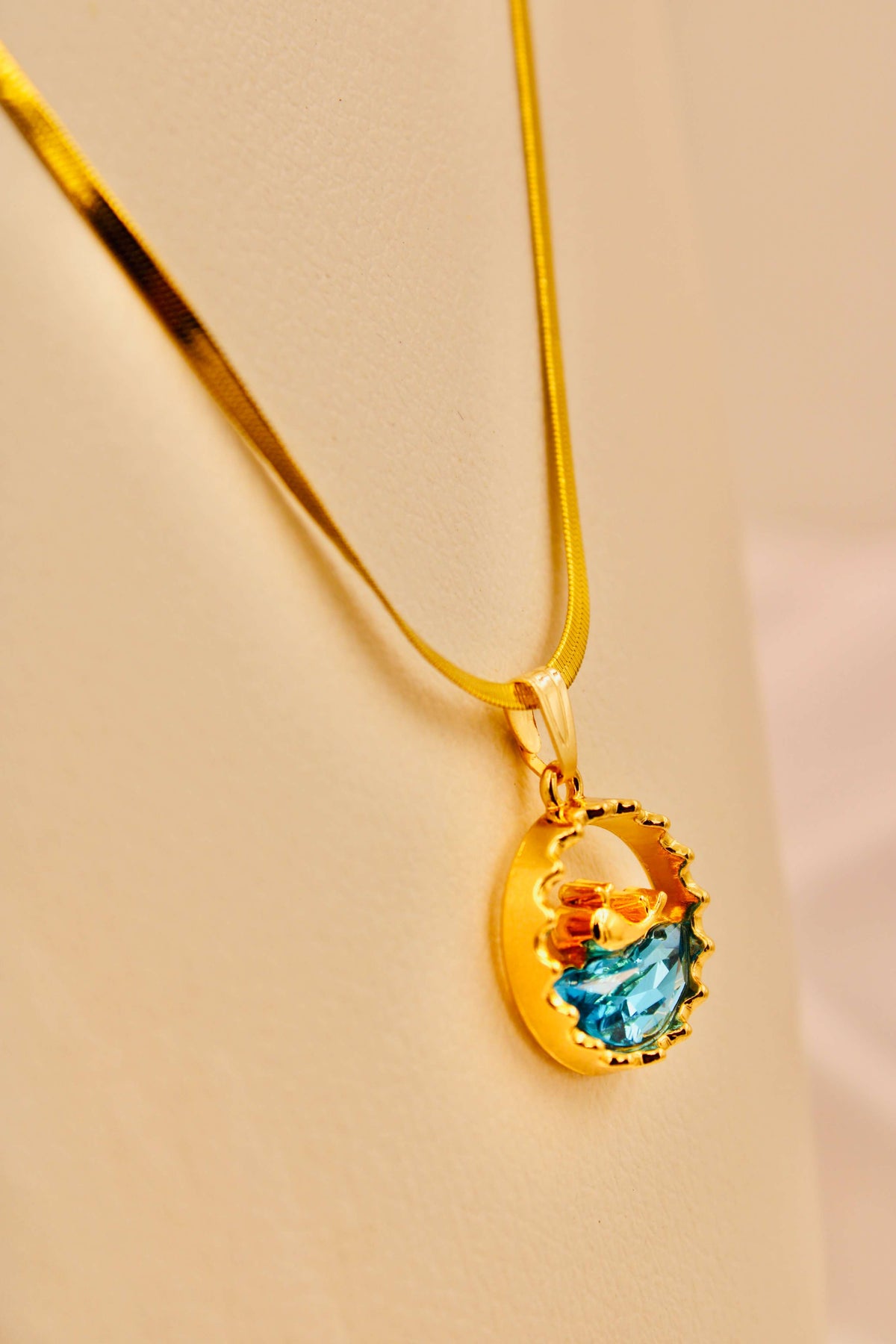 Celeste dolphin crystal necklace