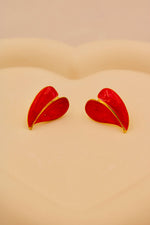 Load image into Gallery viewer, Enamel Pink Petal Studs
