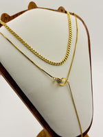 Load image into Gallery viewer, Minimal Orbit Layered Chain Necklace