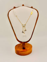 Load image into Gallery viewer, Celeste Butterfly Pearl Necklace