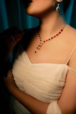 Load image into Gallery viewer, Ruvique AD Ruby Elegance Necklace Set
