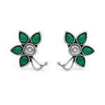 Load image into Gallery viewer, Floral Oxidised Stud Earrings
