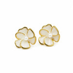 Load image into Gallery viewer, Pearl Blossom Stud Earrings
