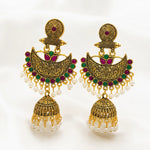Load image into Gallery viewer, Heritage Chandbali Jhumka Earrings
