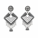 Load image into Gallery viewer, Oxidised Kite Jhumka Earrings
