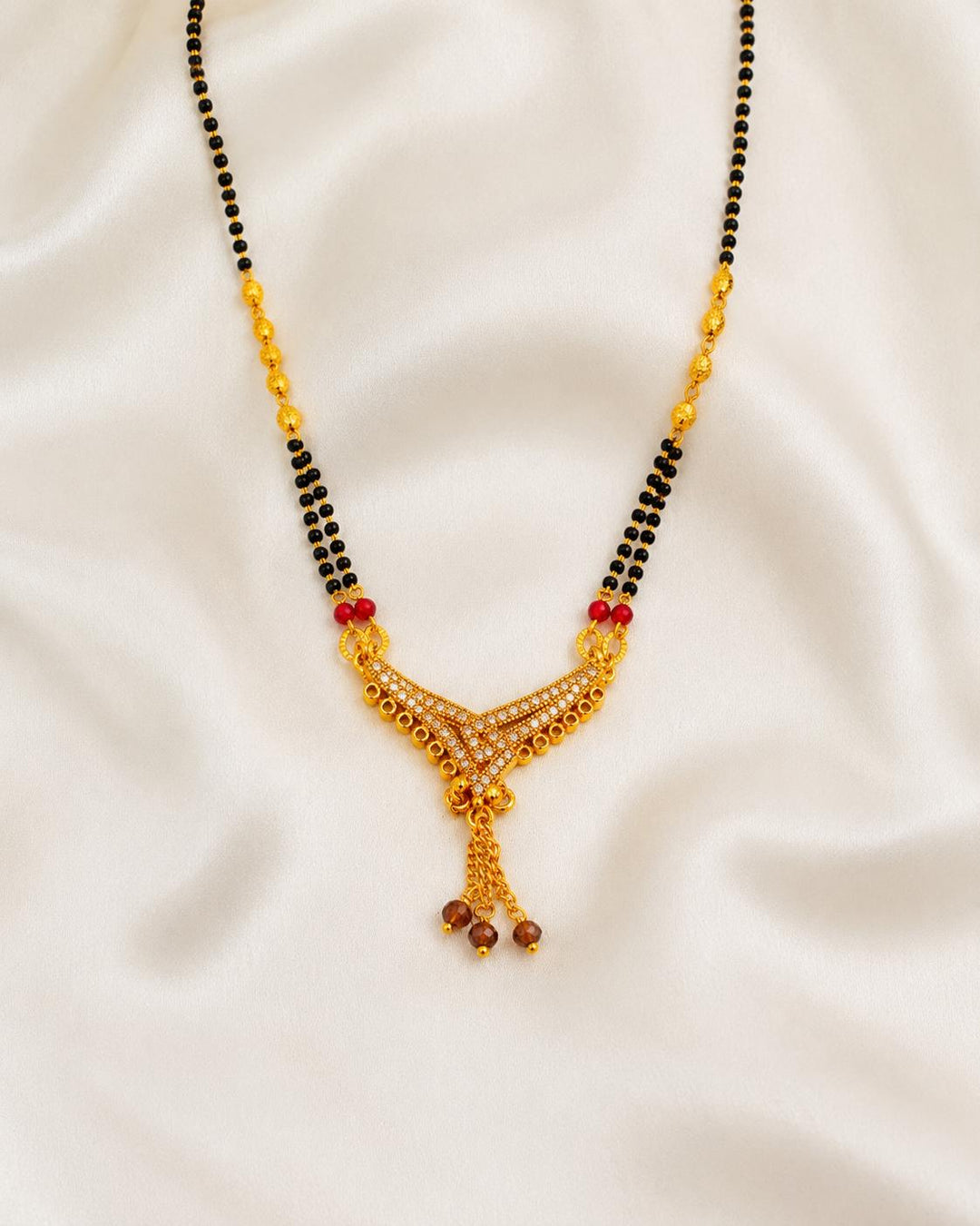 Ruby Bead Filigree Mangalsutra