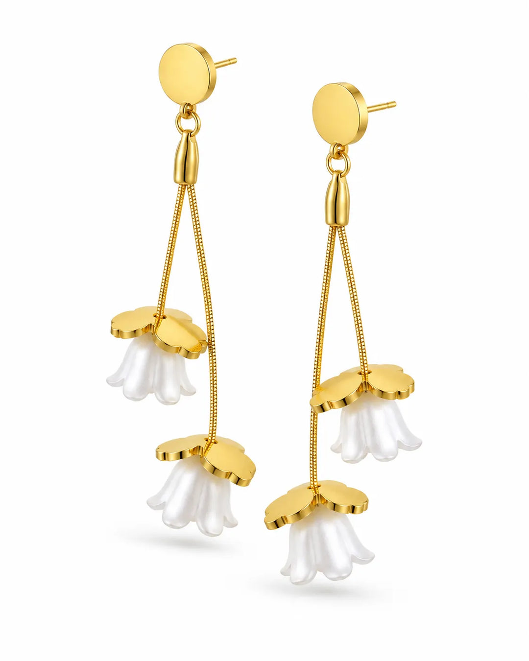Ruvique Lily of the Valley Chain Drop Earrings
