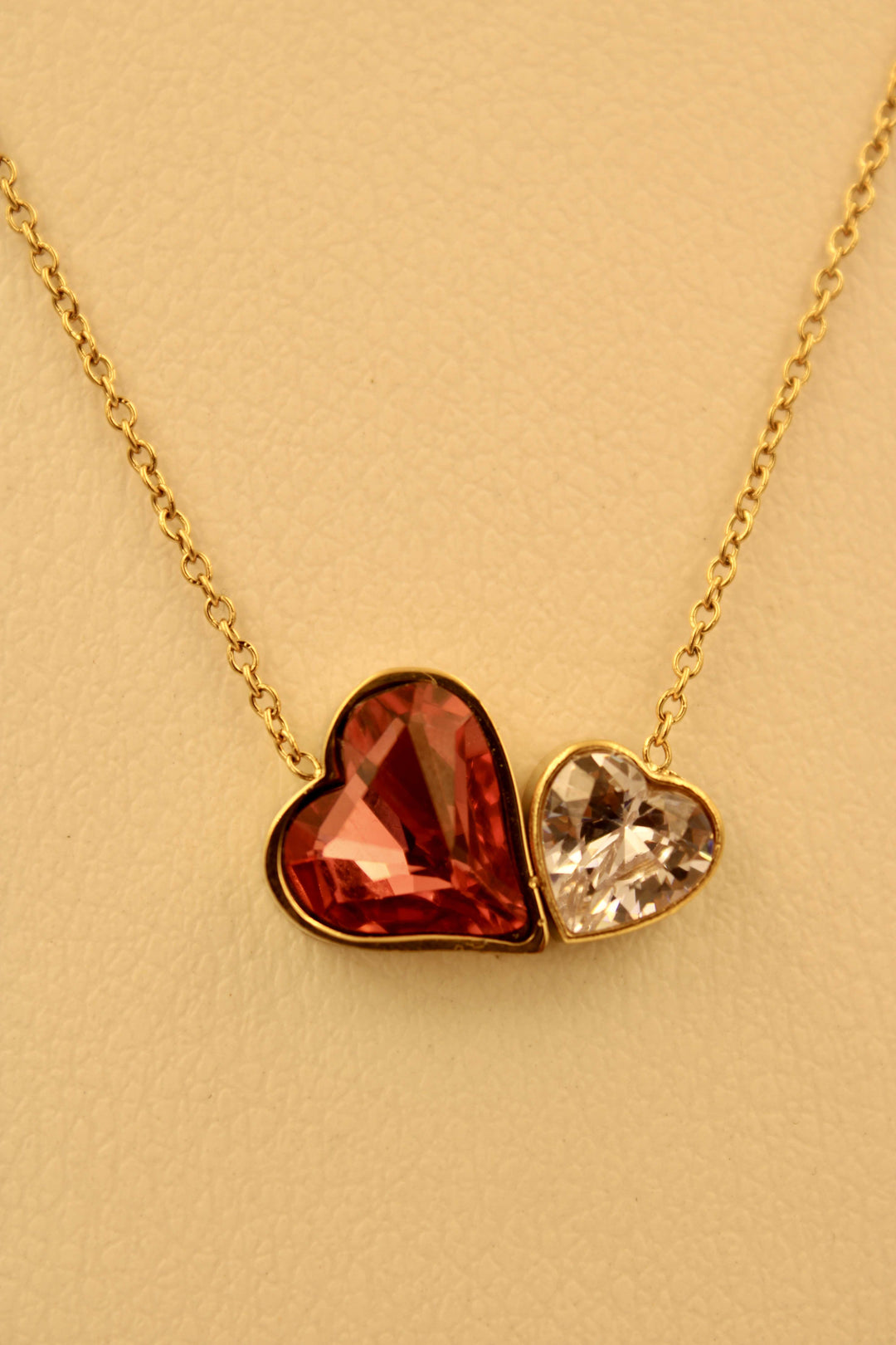 Ruvique Ruby Heart Duo Necklace