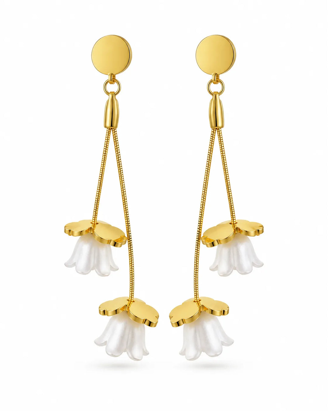 Ruvique Lily of the Valley Chain Drop Earrings
