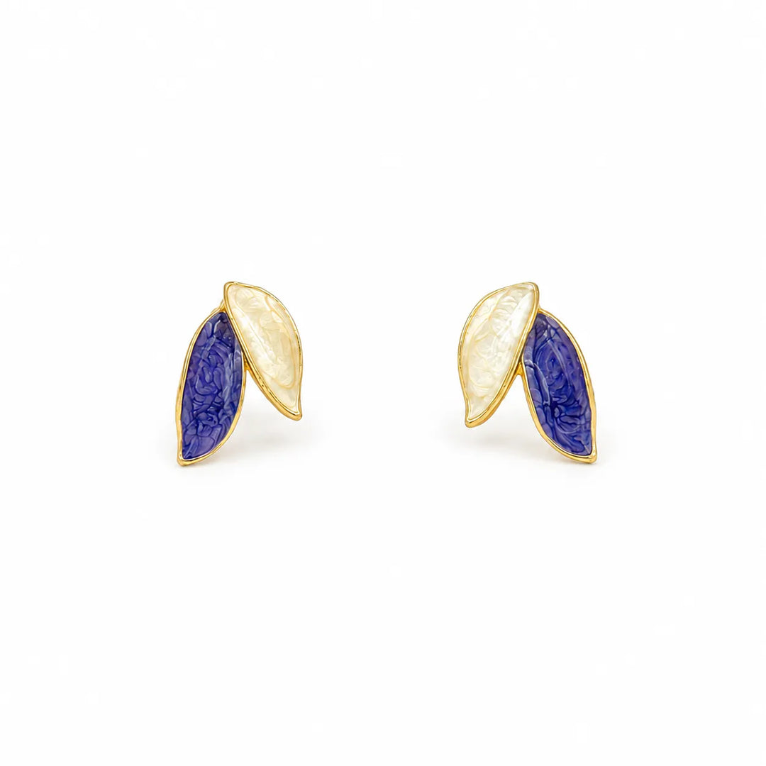 Azure Bloom Carved Studs