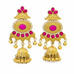 Load image into Gallery viewer, Antique Pink Chandbali Earrings
