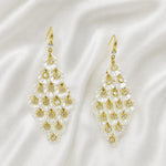 Load image into Gallery viewer, Pearl Petal Layered Drop Earrings
