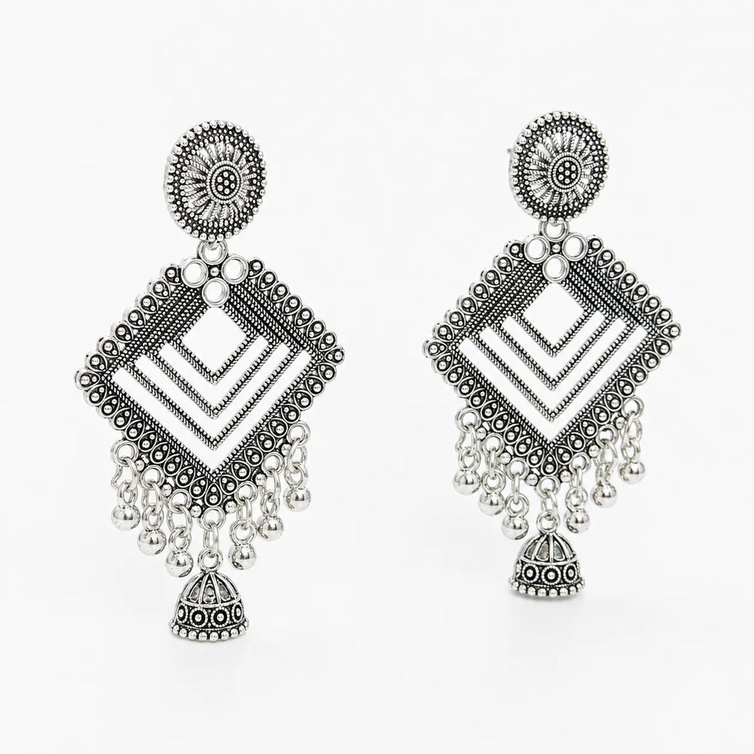 Oxidised Kite Jhumka Earrings