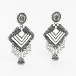 Load image into Gallery viewer, Oxidised Kite Jhumka Earrings
