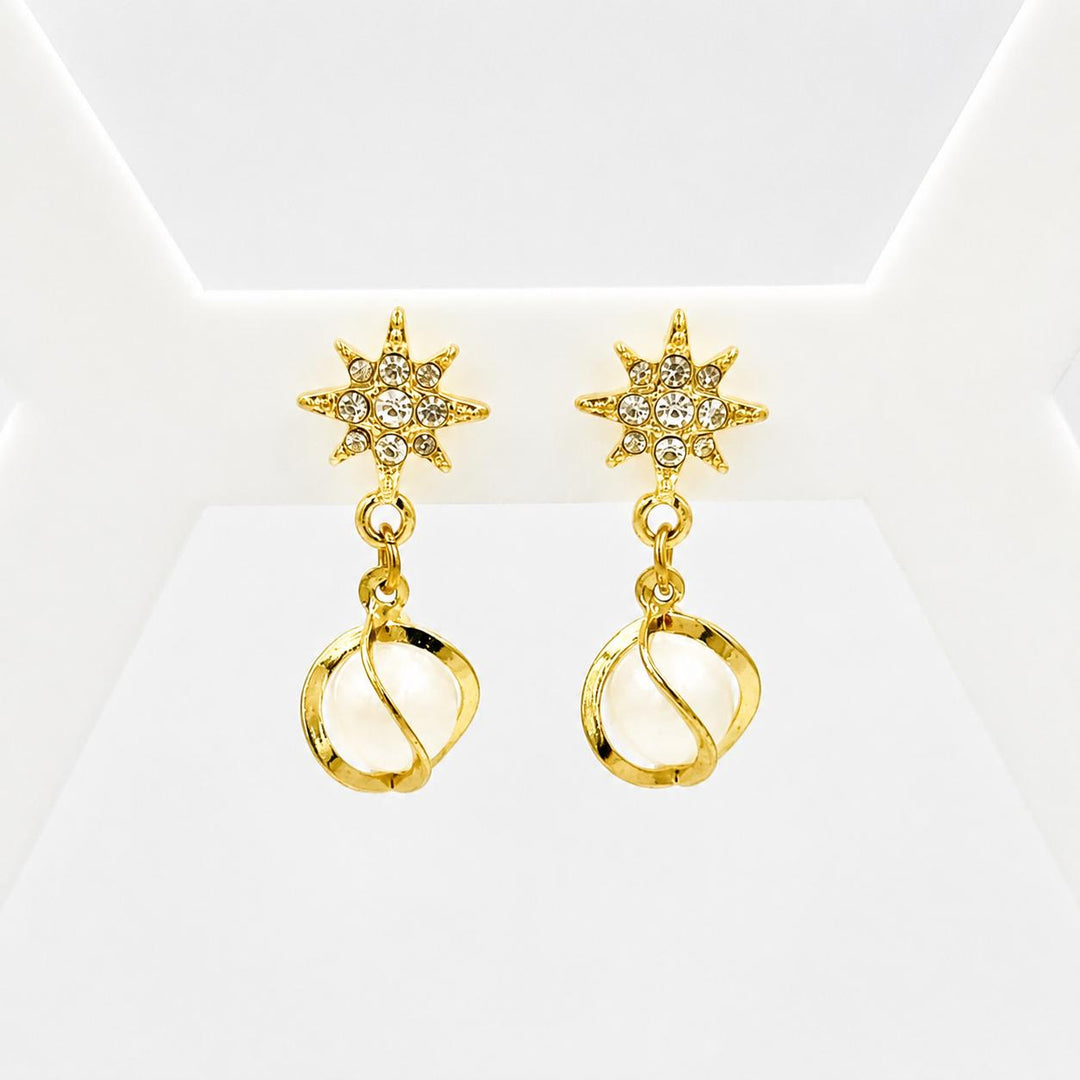 Celestial Pearl Drop Earrings