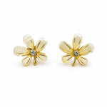 Load image into Gallery viewer, Ivory Bloom Cat-Eye Stud Earrings
