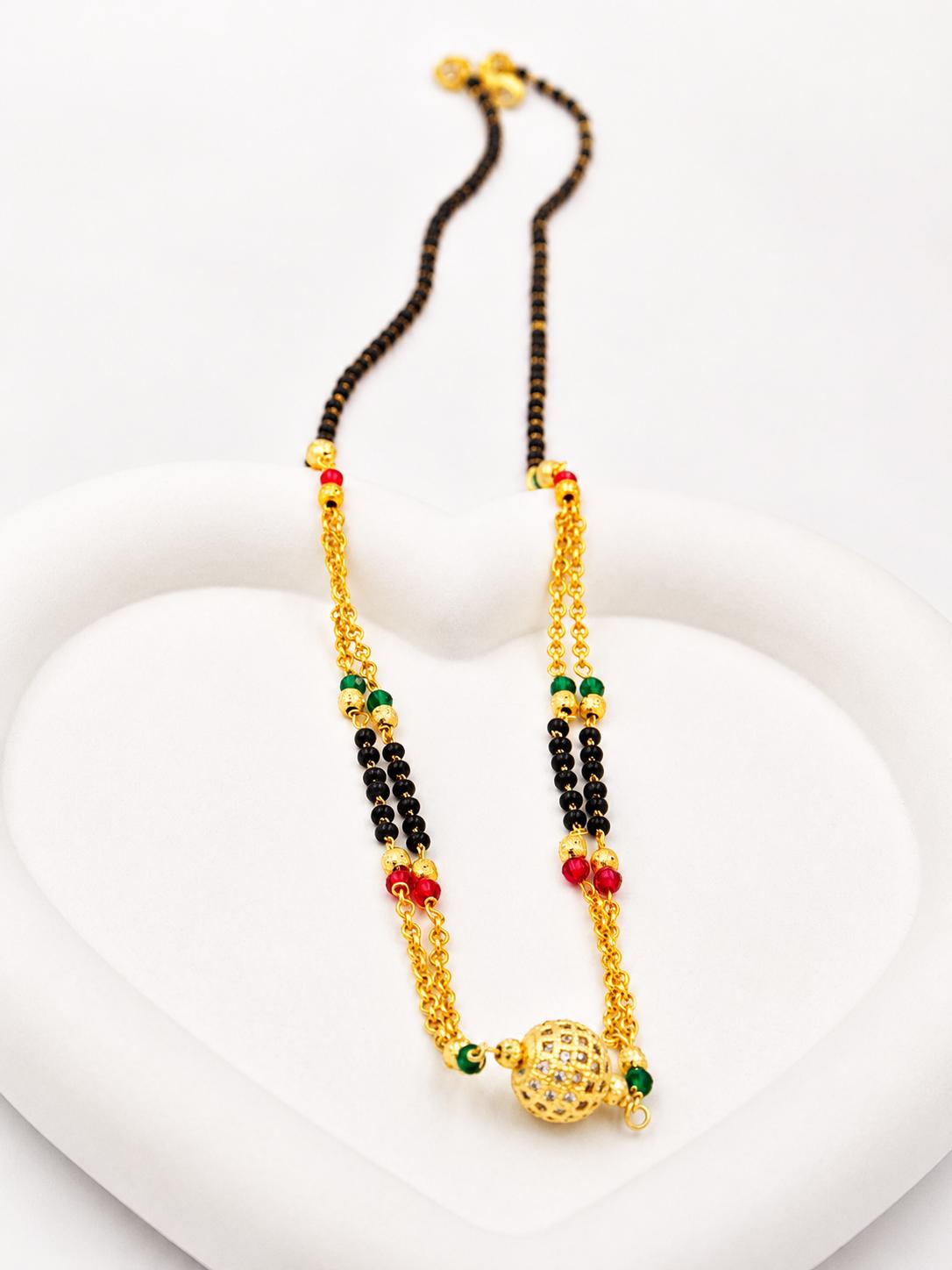 Traditional gold bead mangalsutra