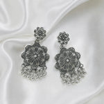Load image into Gallery viewer, Zara Silver Bloom Drop Earrings
