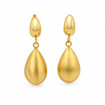 Load image into Gallery viewer, Chunky Oval Matte Teardrop Earrings
