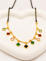 Load image into Gallery viewer, Gemstone Square Dangle Mangalsutra
