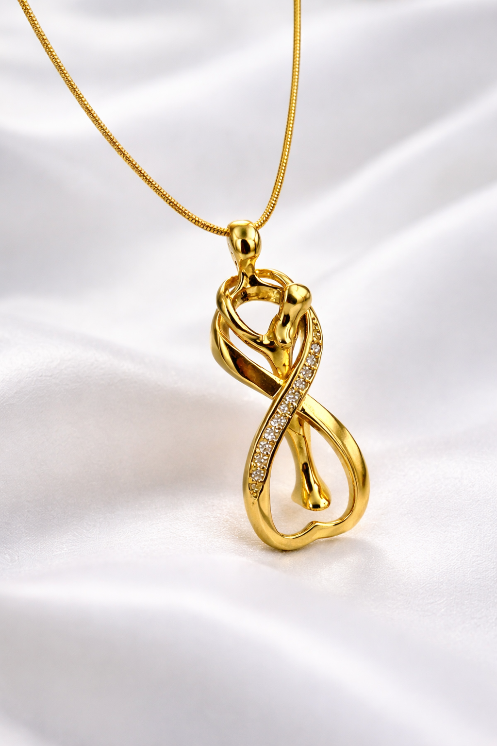 Infinite love couple pendant necklace