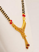 Load image into Gallery viewer, Ruby Bead Filigree Mangalsutra
